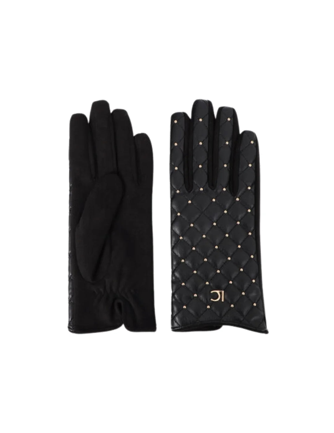 Guantes Lola Casademunt Mini Tachas Negro | Bicos de Fío