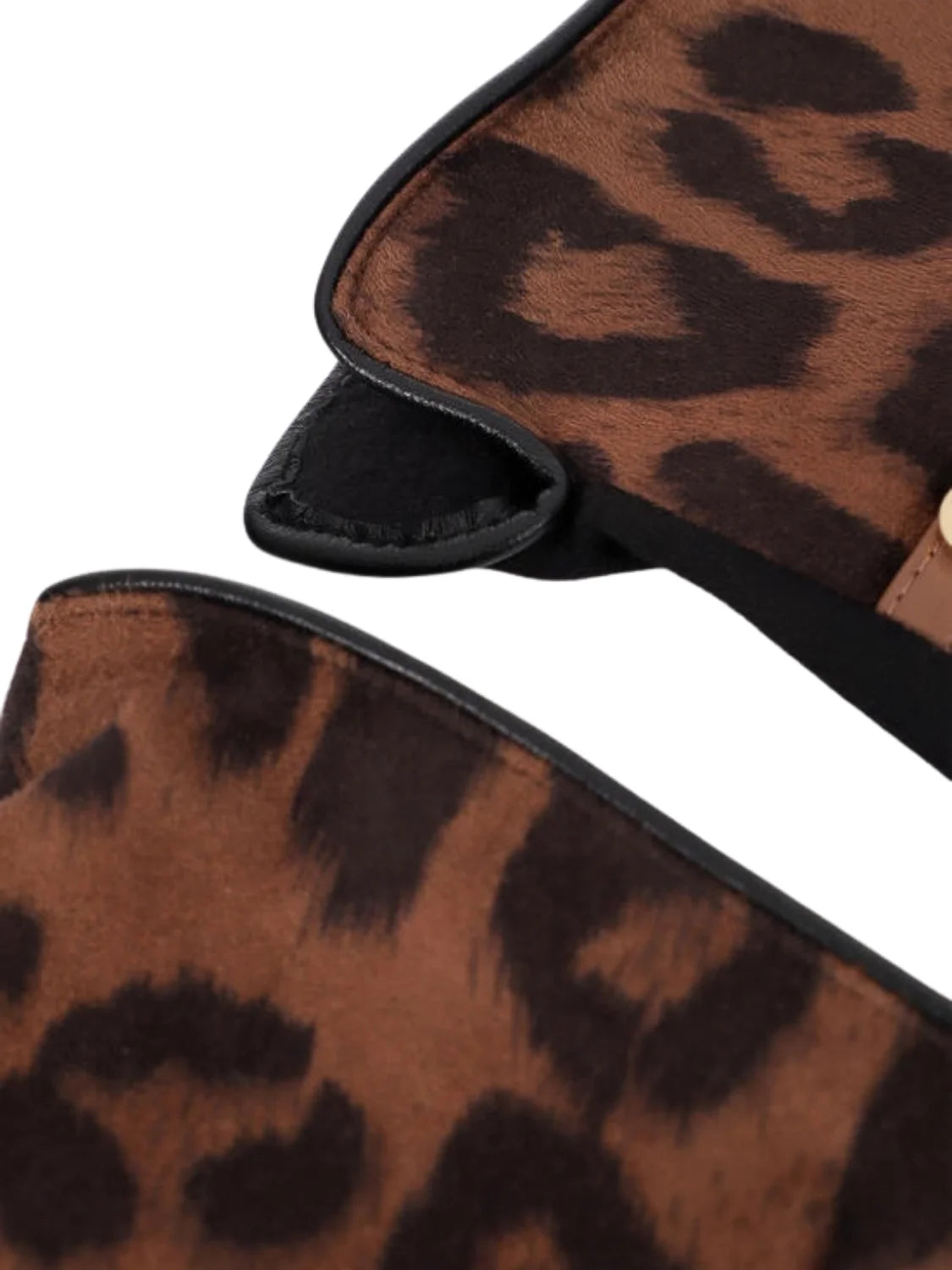Guantes Puño Animal Print Lola Casademunt Negro-Marrón | Bicos de Fío