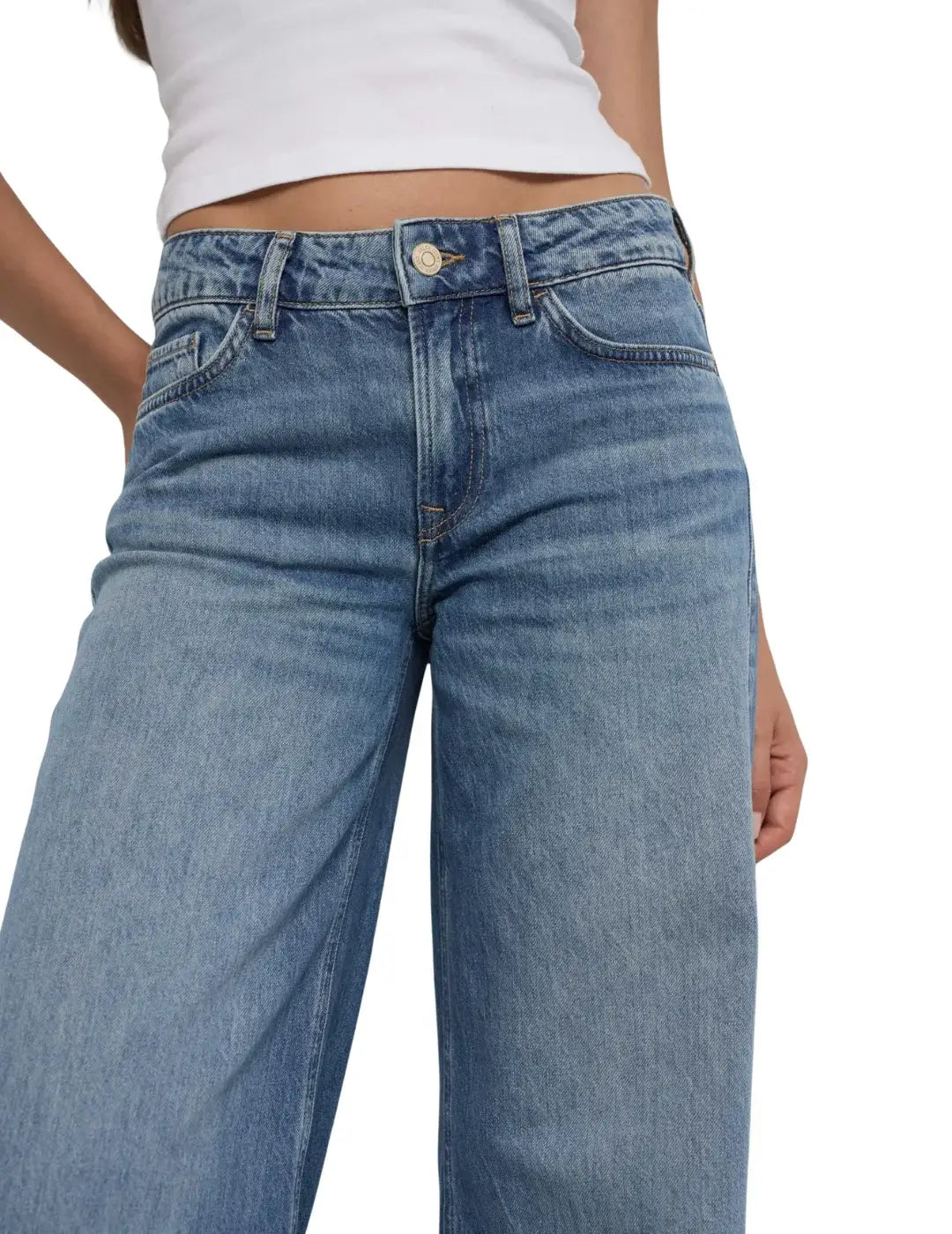 Vaqueros Salsa Jeans Estrella Medium Wash Azul | Bicos de Fío