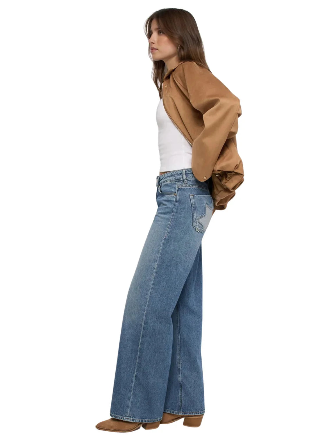 Vaqueros Salsa Jeans Estrella Medium Wash Azul | Bicos de Fío
