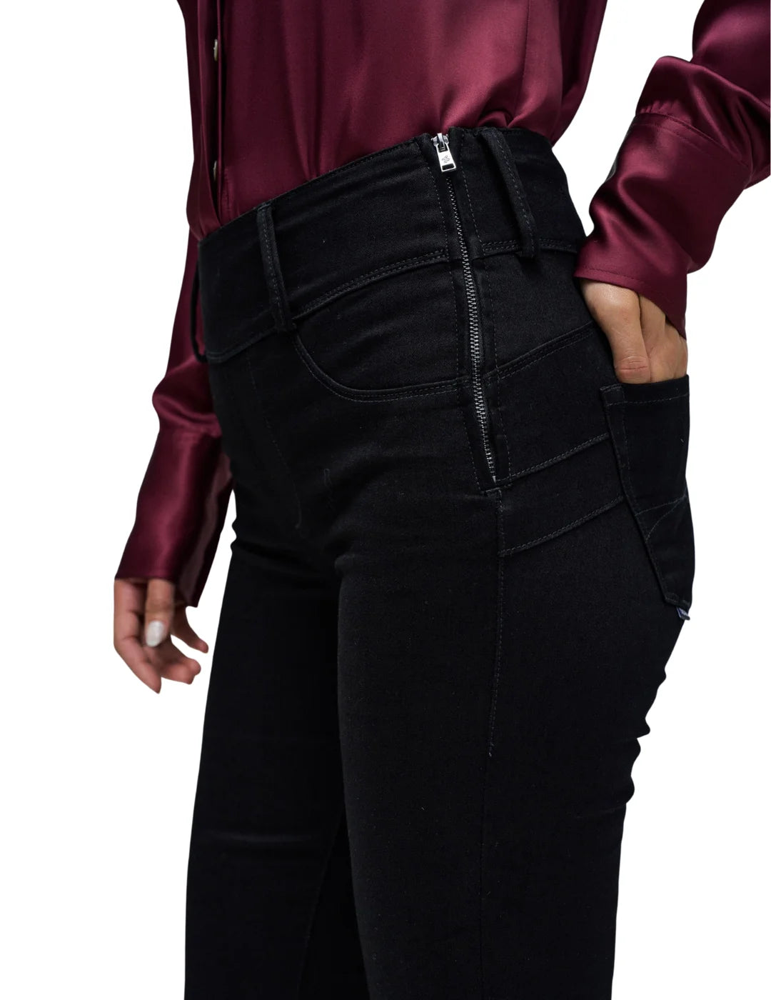 Jegging Secret Silhouette Salsa Jeans Negro | Bicos de Fío