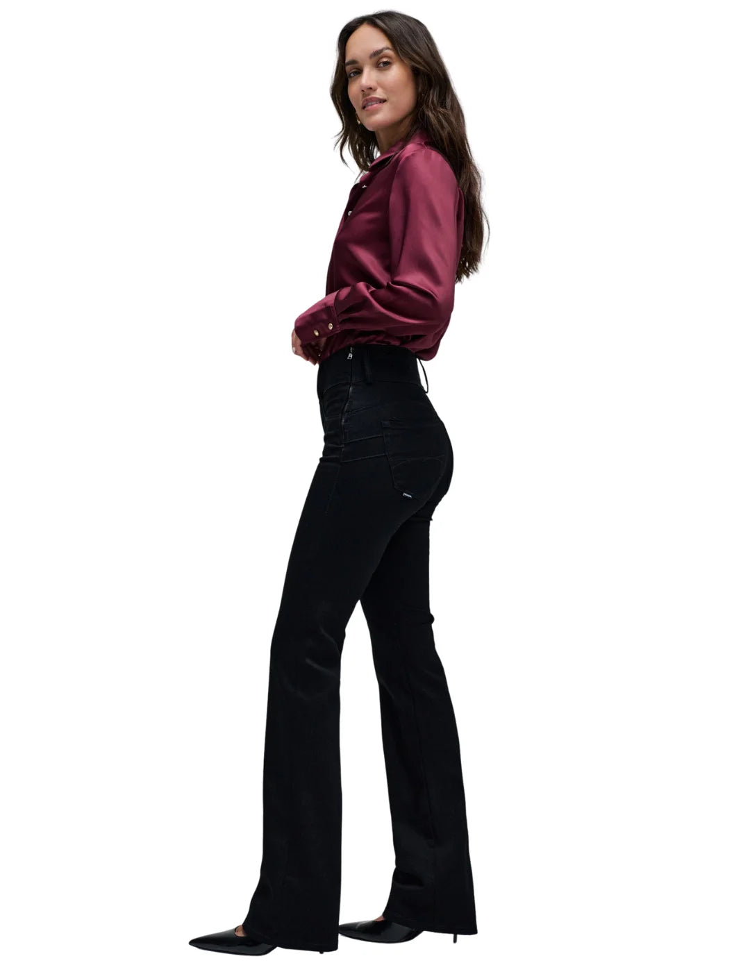 Jegging Secret Silhouette Salsa Jeans Negro | Bicos de Fío