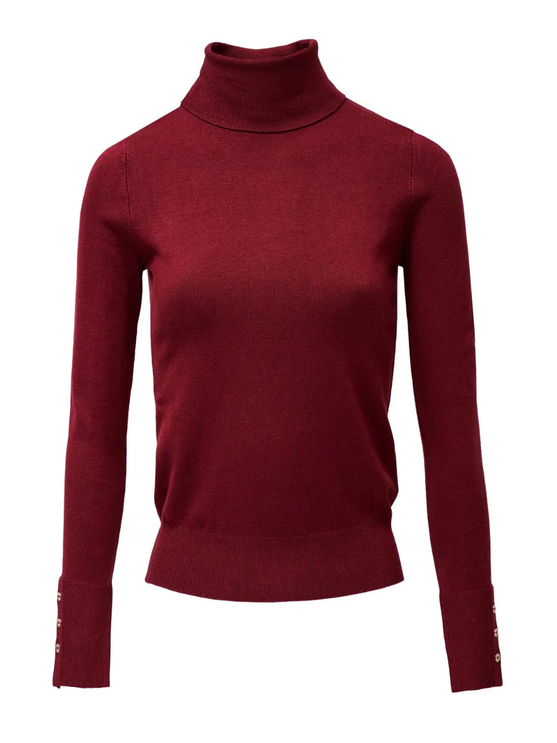 Jersey Básico Cuello Alto Salsa Jeans Granate | Bicos de Fío