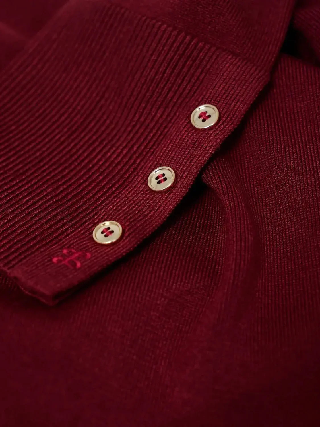 Jersey Básico Cuello Alto Salsa Jeans Granate | Bicos de Fío