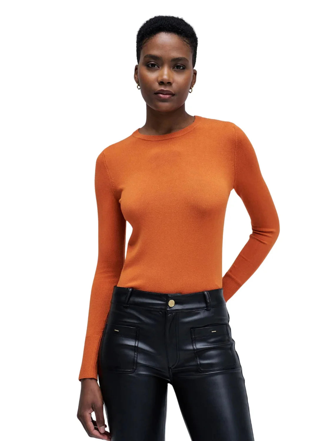 Jersey Básico Salsa Jeans Naranja | Bicos de Fío