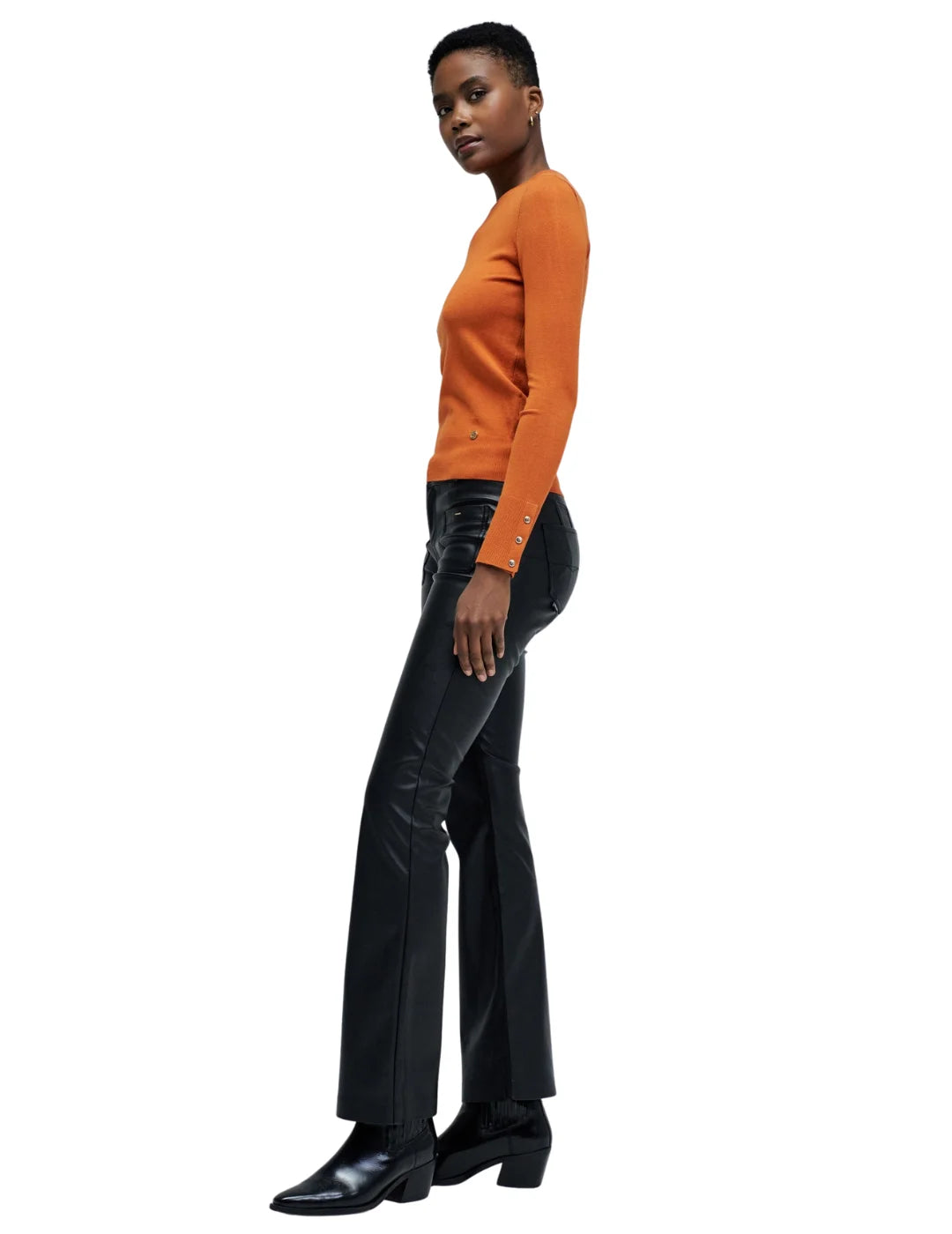 Jersey Básico Salsa Jeans Naranja | Bicos de Fío