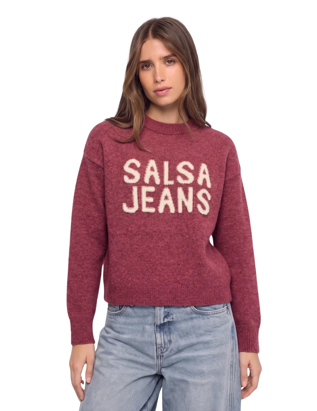 Jersey Branding Relieve Salsa Jeans Dark Red | Bicos de Fío