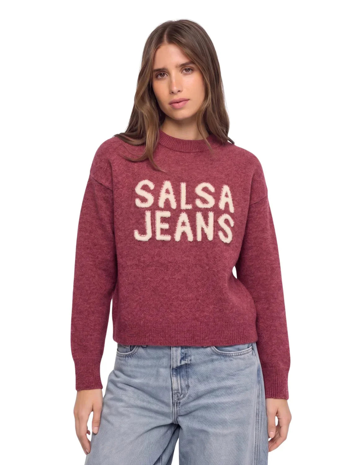 Jersey Branding Relieve Salsa Jeans Dark Red | Bicos de Fío