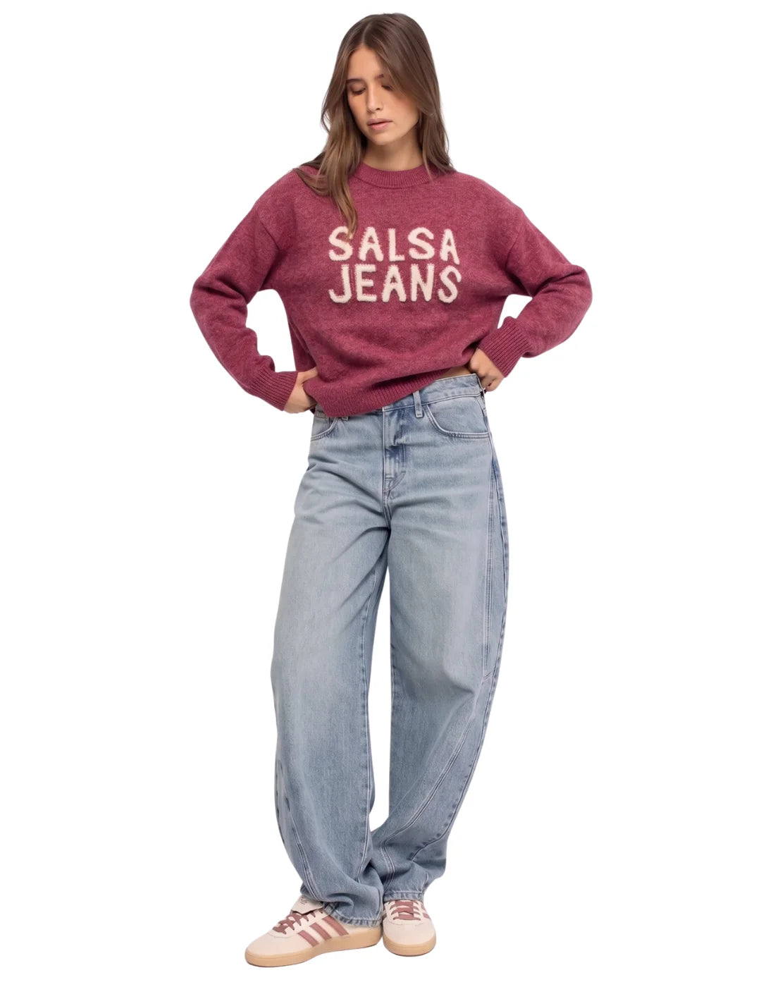Jersey Branding Relieve Salsa Jeans Dark Red | Bicos de Fío
