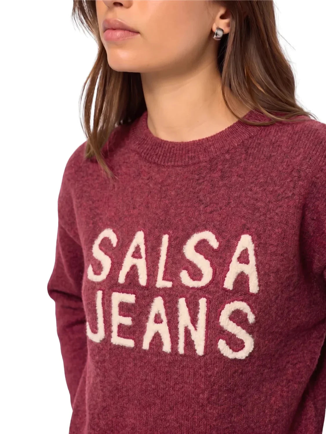 Jersey Branding Relieve Salsa Jeans Dark Red | Bicos de Fío