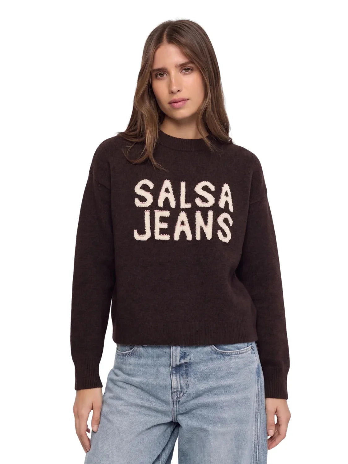Jersey Branding Relieve Salsa Jeans Marrón | Bicos de Fío