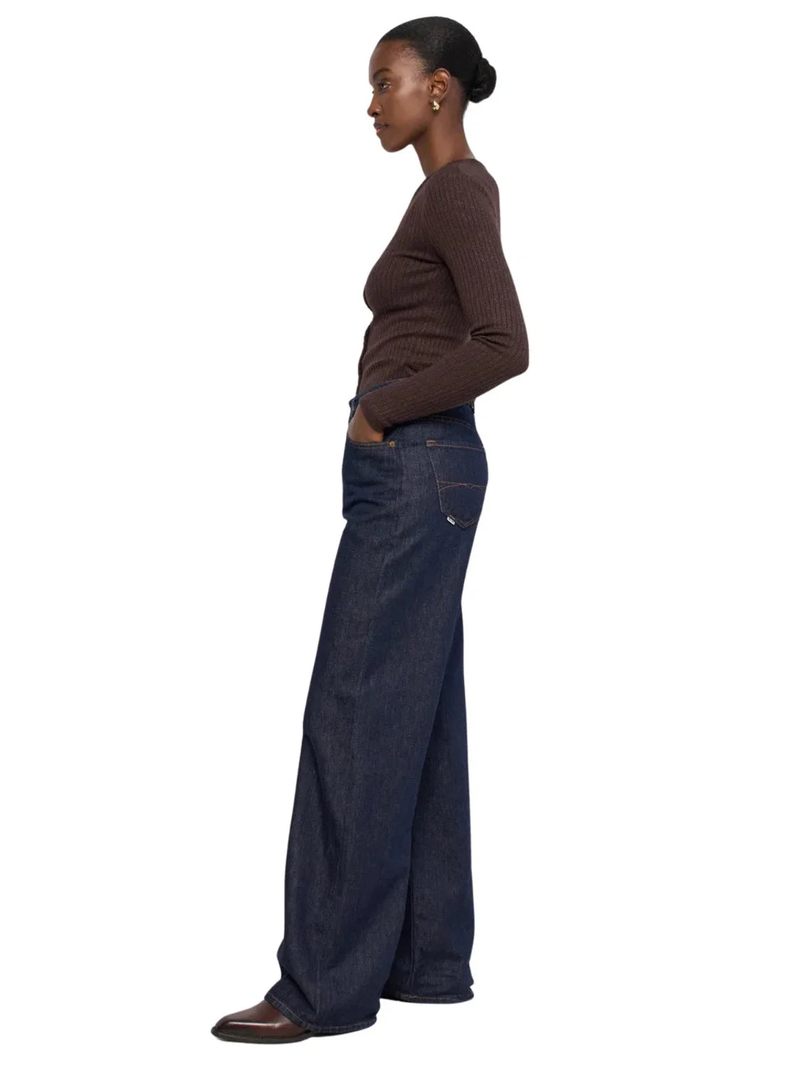 Jersey Canalé Lazos Salsa Jeans Marrón | Bicos de Fío