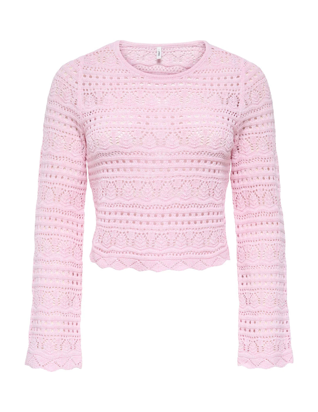 Jersey Cropped ONLY Elke Rosa | Bicos de Fío