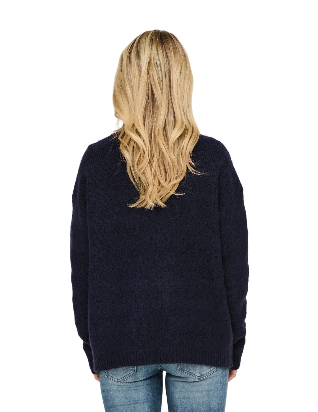 Jersey Cuello Alto Only Onlklarisa Azul Marino | Bicos de Fío
