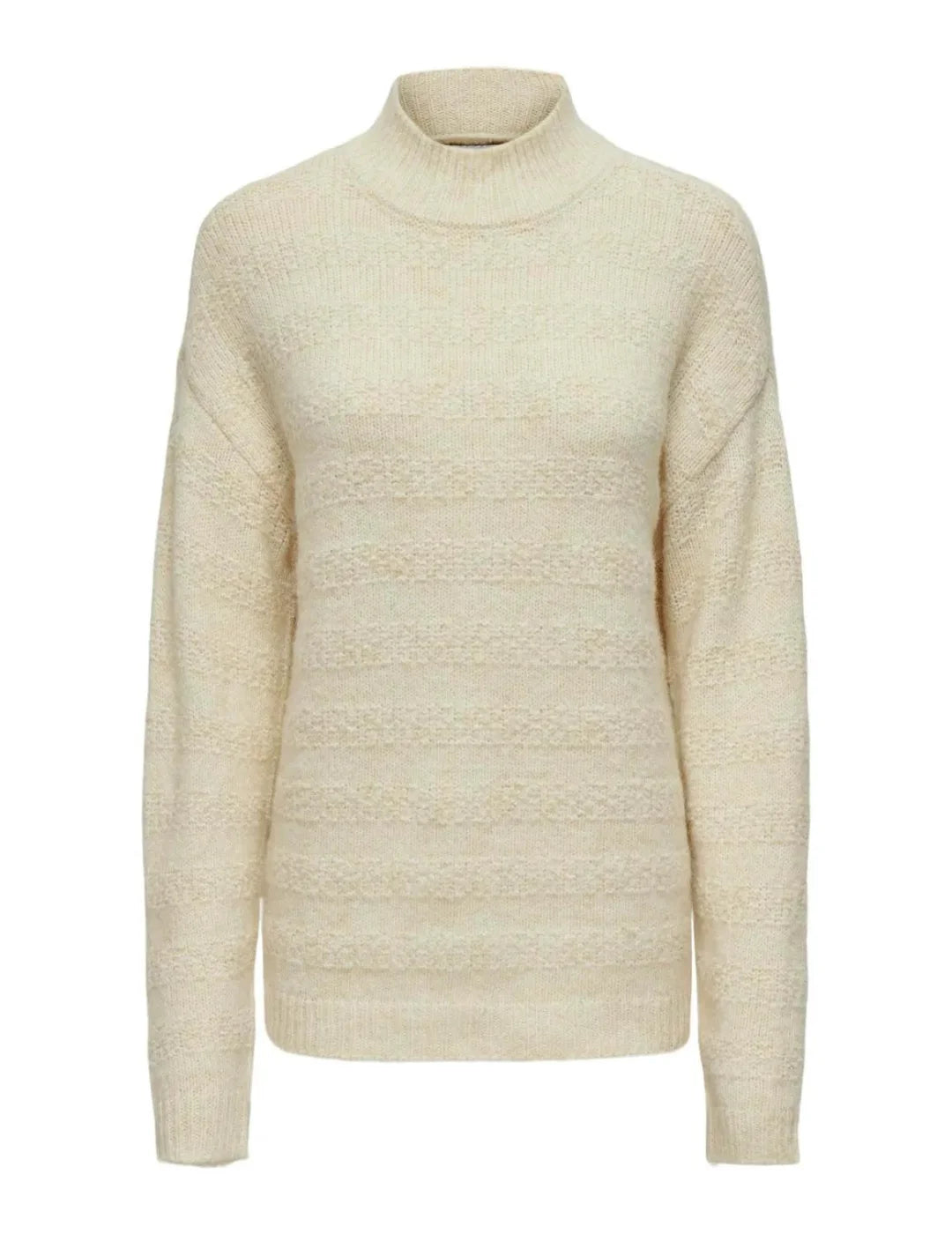 Jersey Cuello Alto Only Onlklarisa Beige | Bicos de Fío