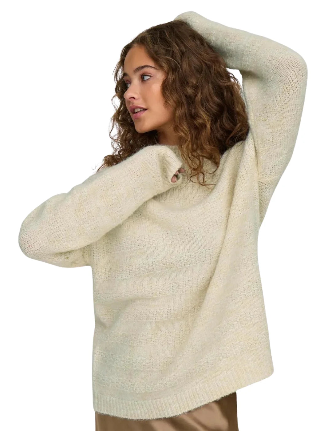 Jersey Cuello Alto Only Onlklarisa Beige | Bicos de Fío