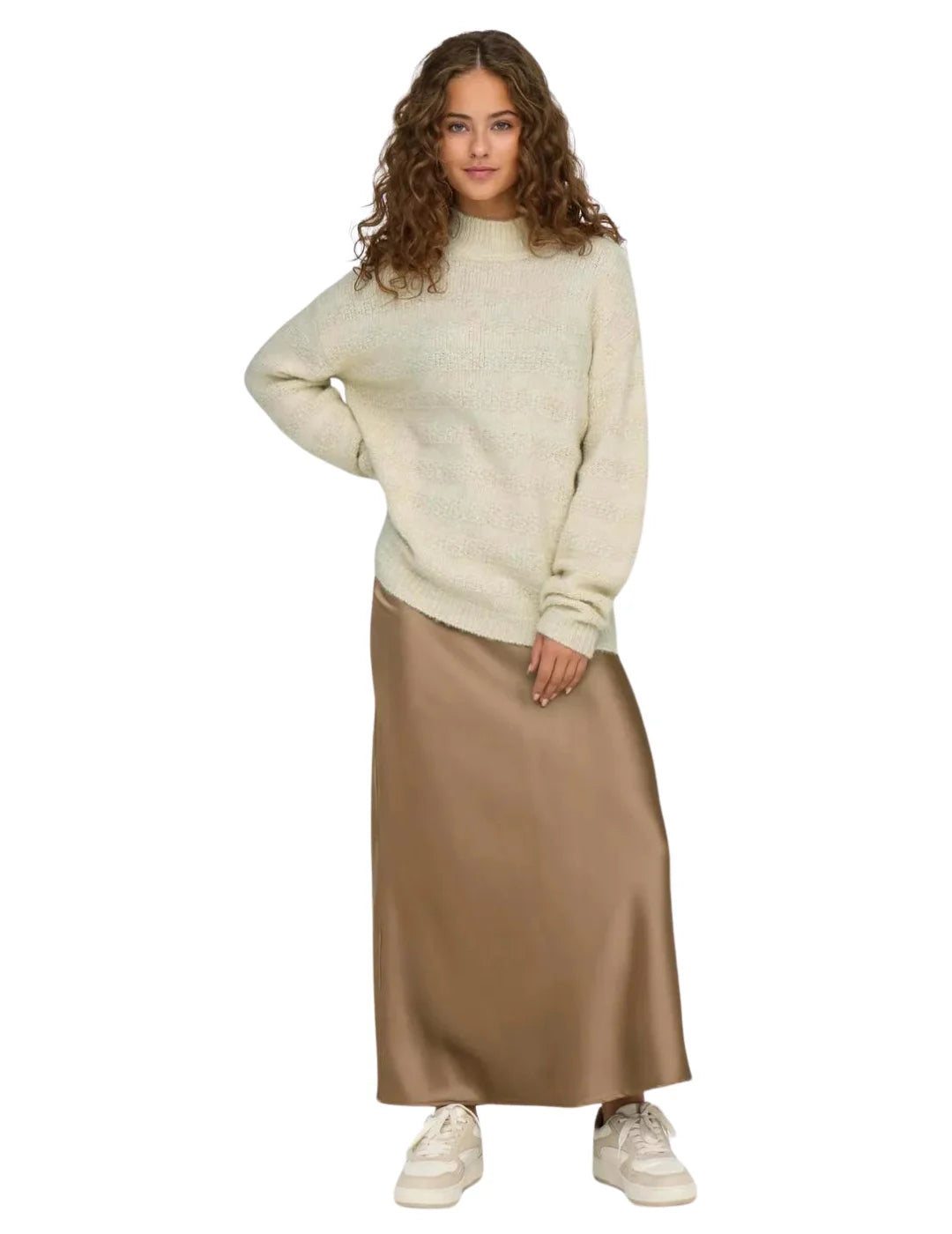 Jersey Cuello Alto Only Onlklarisa Beige | Bicos de Fío