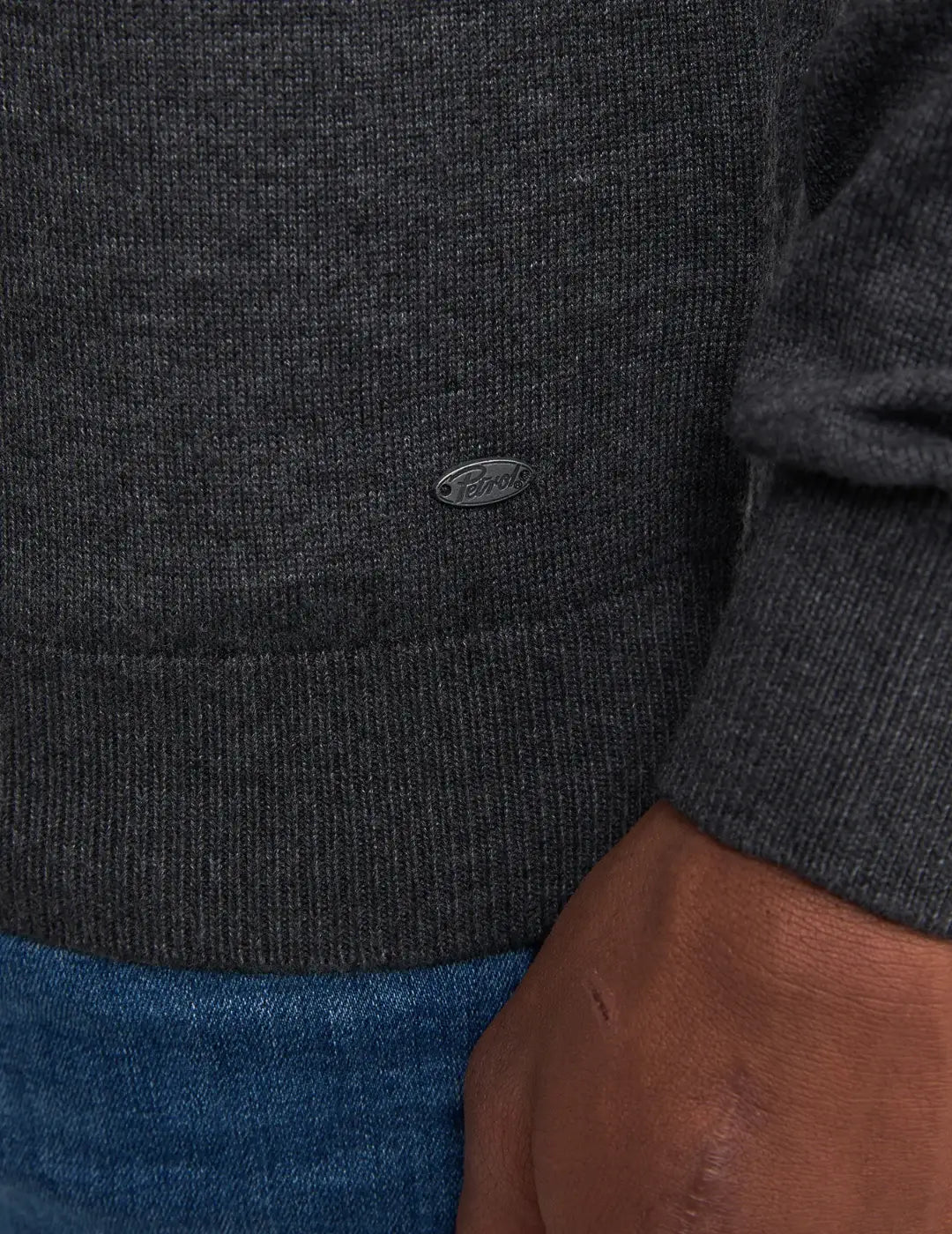 Suéter Cuello Alto Petrol Industries Gris | Bicos de Fío