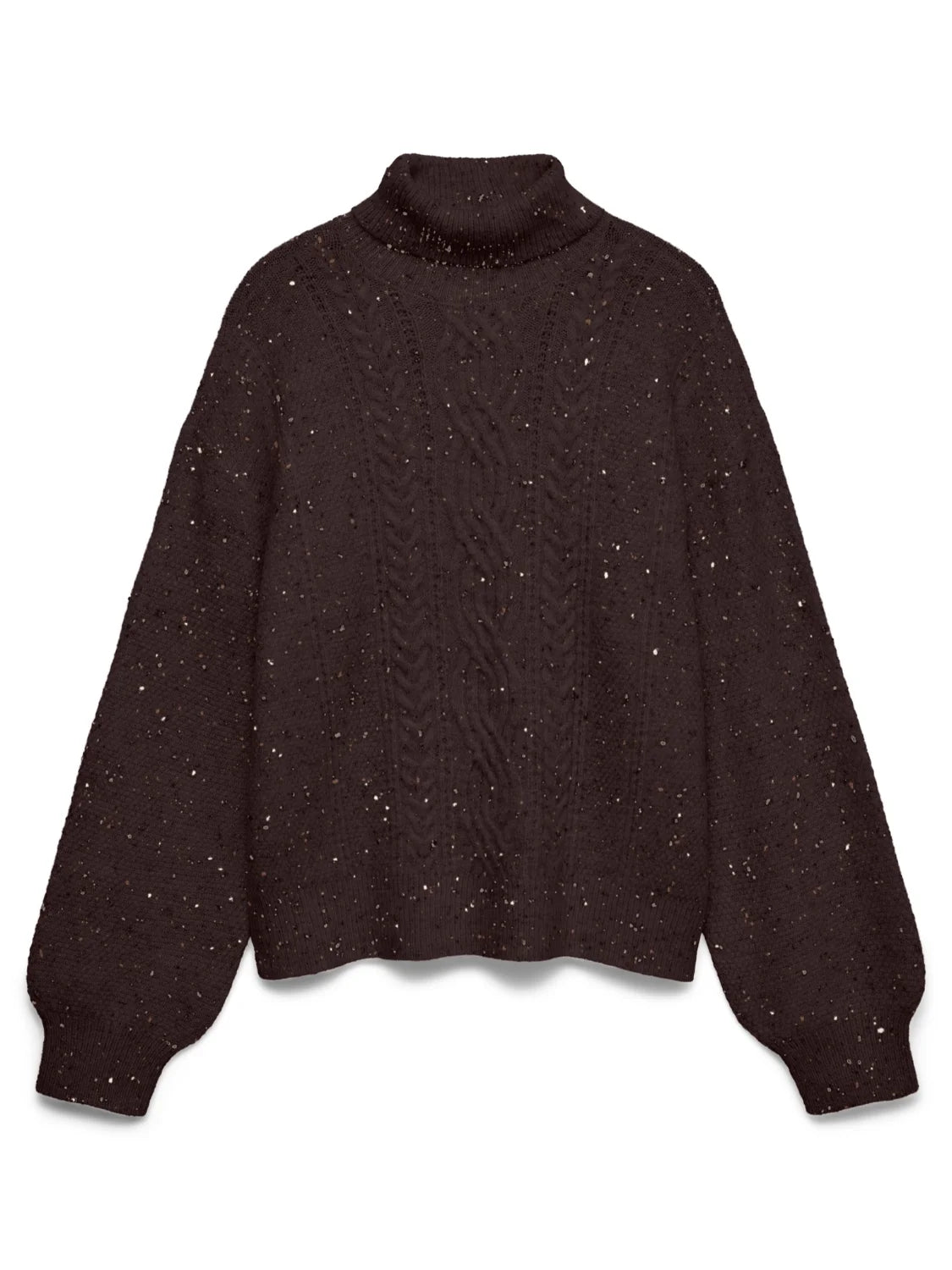 Jersey Cuello Alto Vero Moda Ash Marrón Café | Bicos de Fío