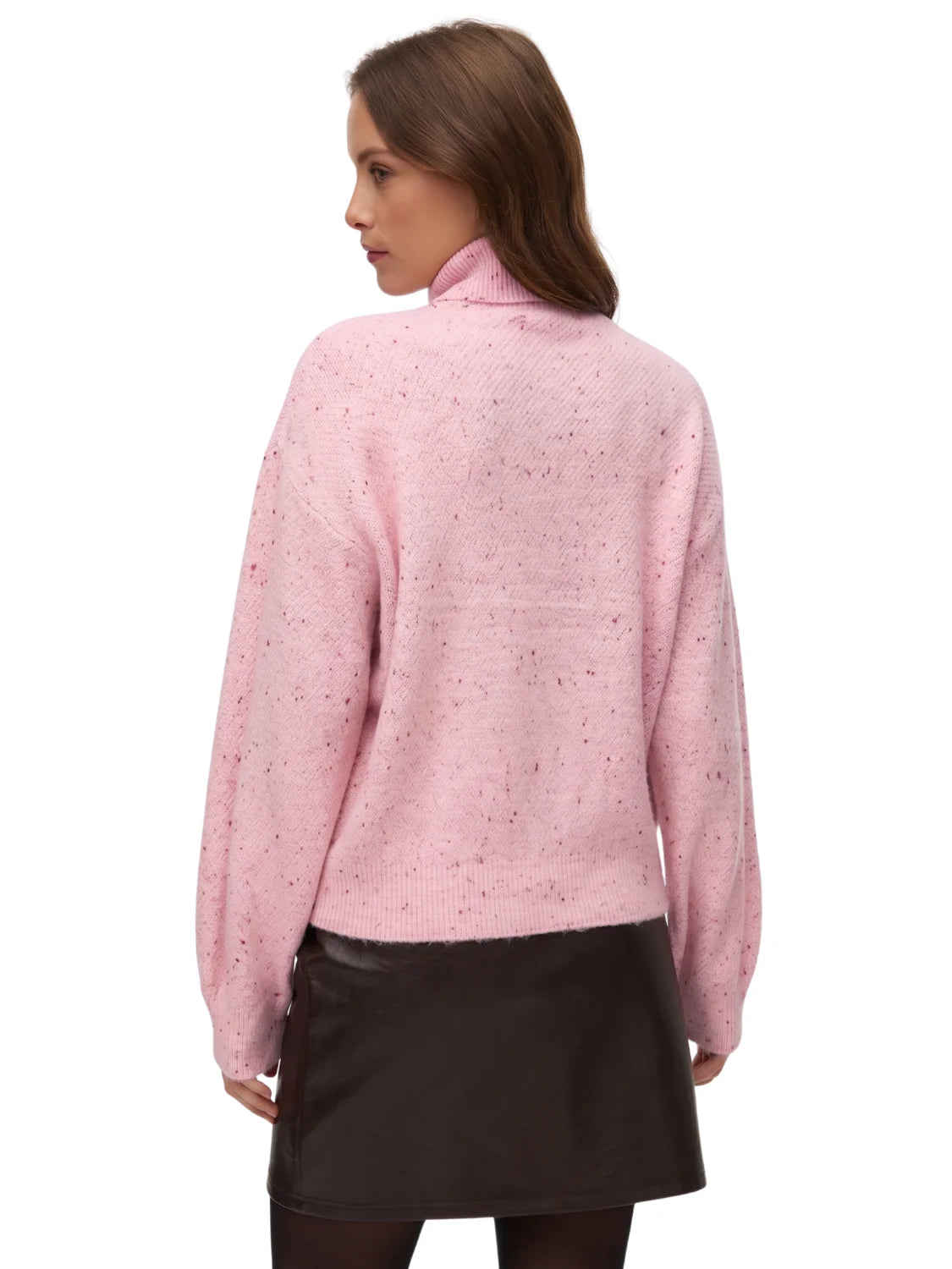 Jersey Cuello Alto Vero Moda Ash Rosa | Bicos de Fío