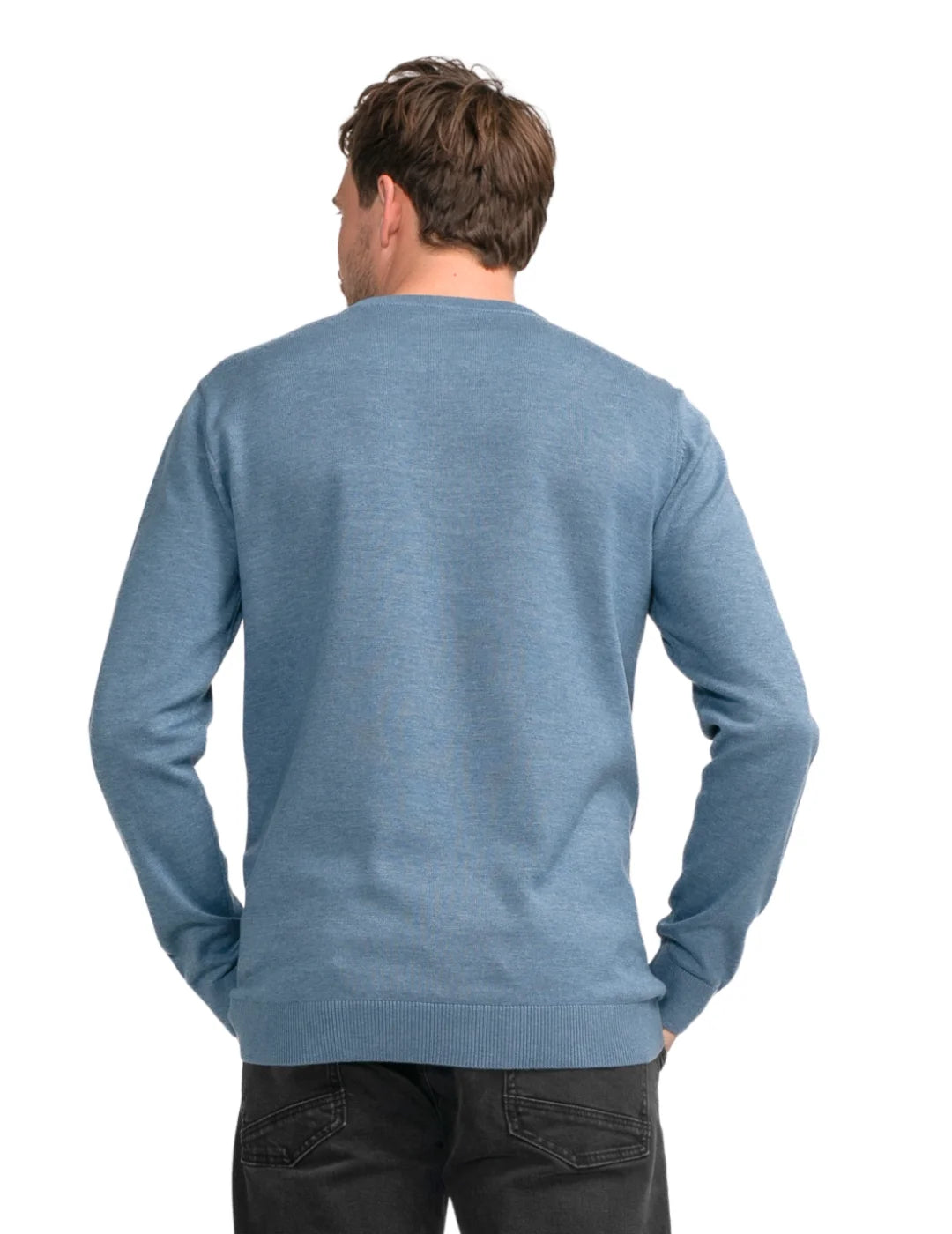 Jersey Cuello Pico Petrol Industries Azul | Bicos de Fío