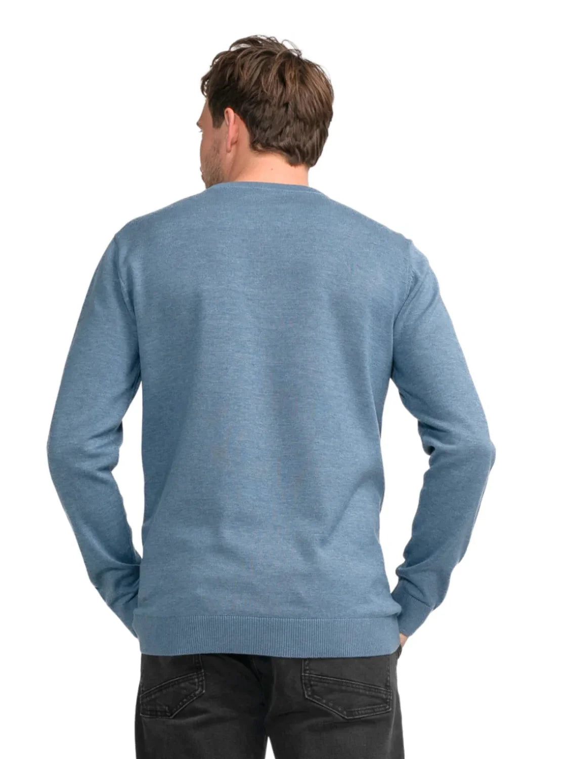 Jersey Cuello Pico Petrol Industries Azul | Bicos de Fío