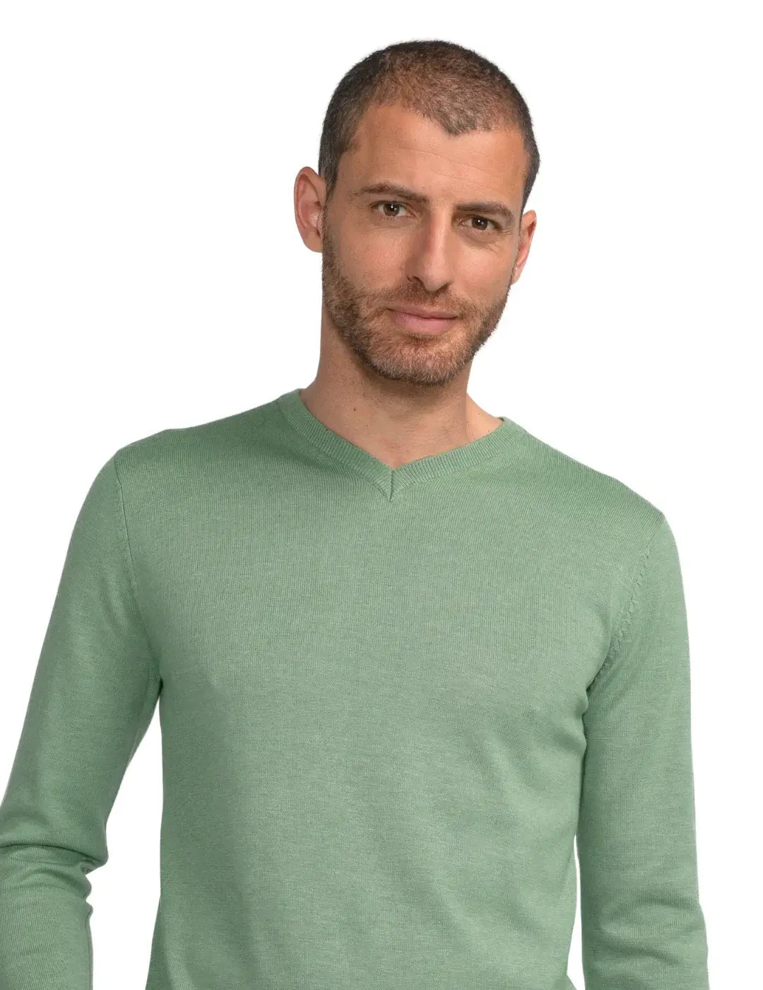 Jersey Cuello Pico Petrol Industries Verde | Bicos de Fío