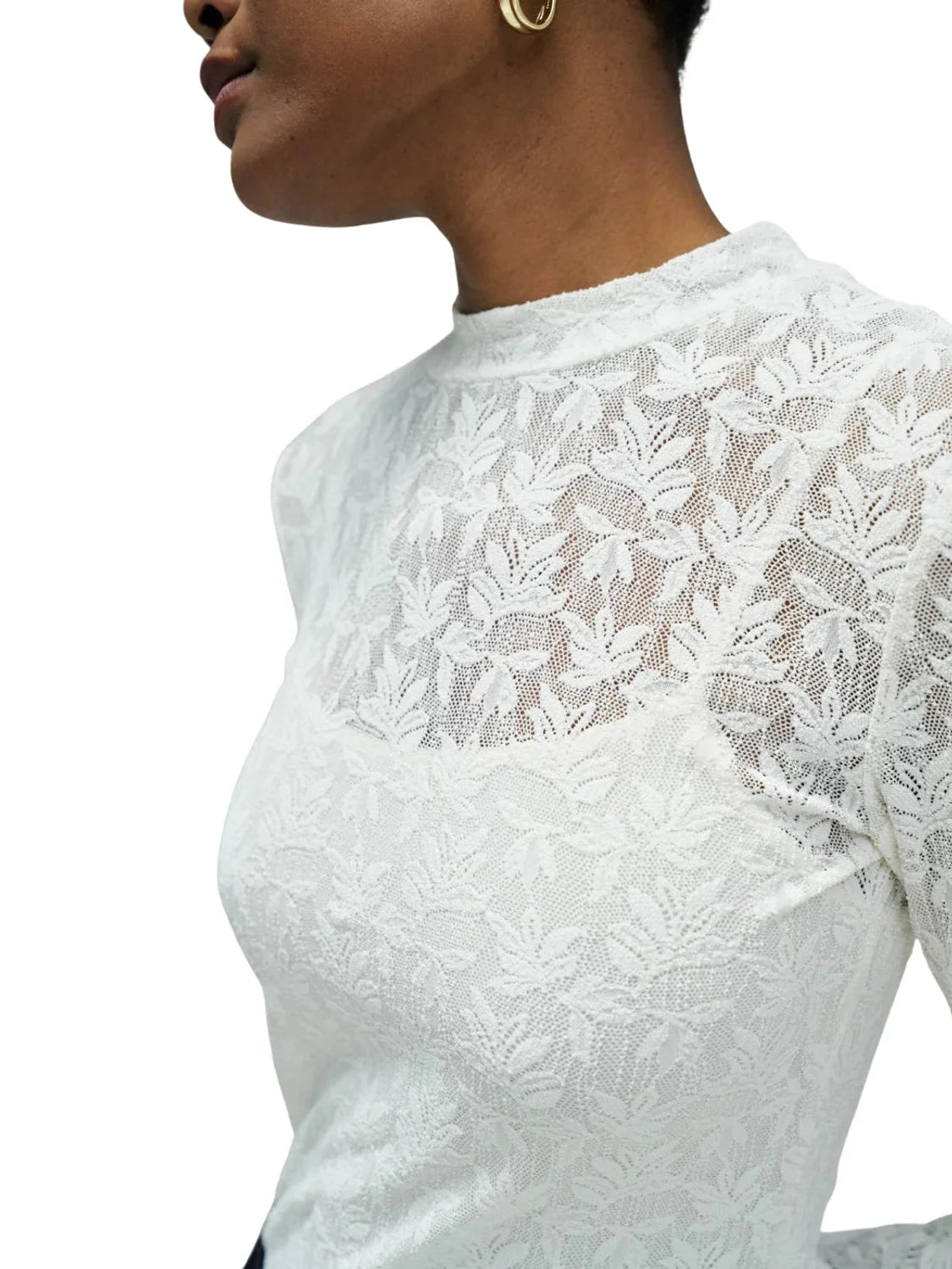 Jersey De Encaje Salsa Jeans Blanco | Bicos de Fío
