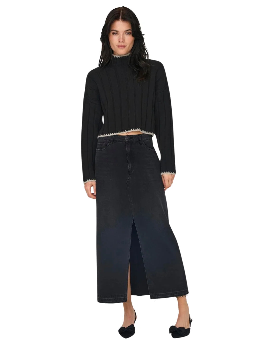 Jersey De Punto Only Onlchick Negro | Bicos de Fío