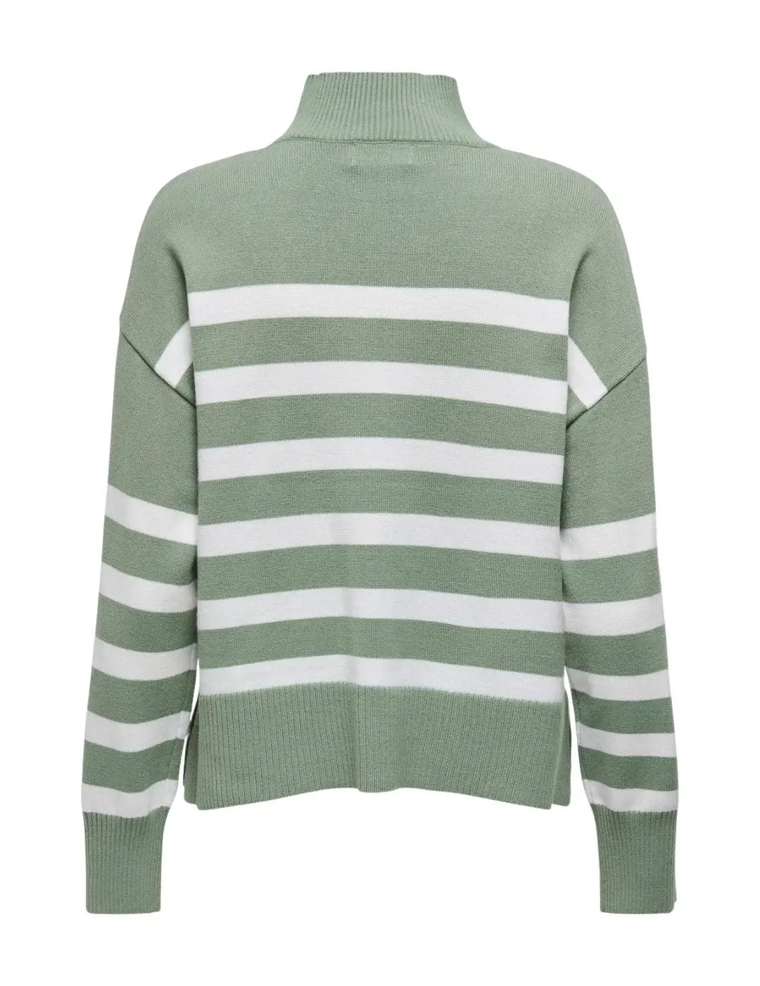 Jersey Rayas Cuello Alto Only Onlbaria Verde | Bicos de Fío