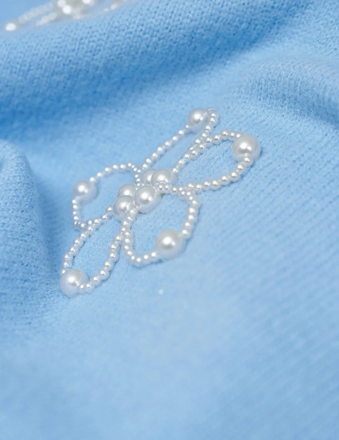 Jersey Detalle Perlas Salsa Jeans Azul | Bicos de Fío