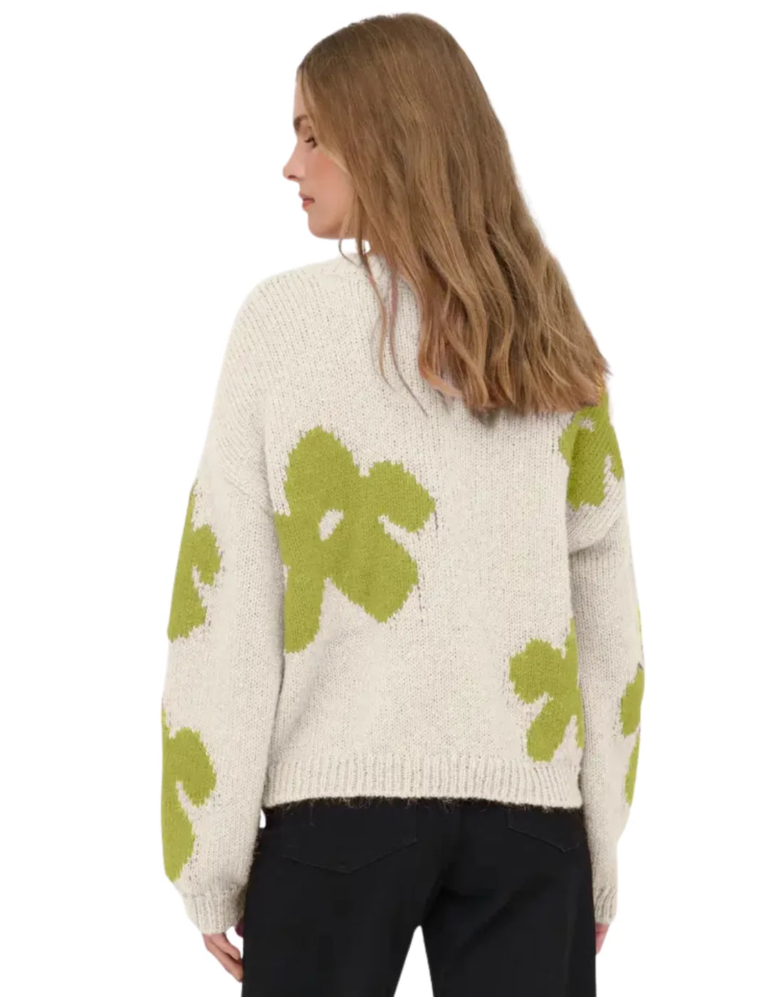 Jersey Flores ONLY Bootle Beige | Bicos de Fío