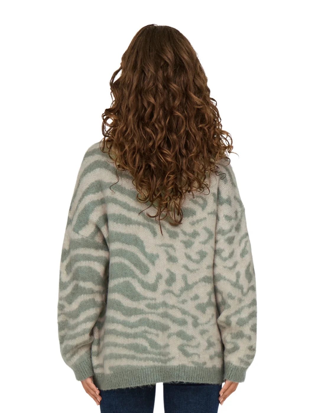 Jersey Largo Estampado Only Onlwild Verde | Bicos de Fío