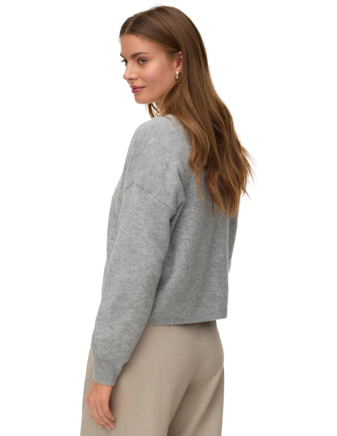 Jersey Lazo Vero Moda Ivory Gris | Bicos de Fío