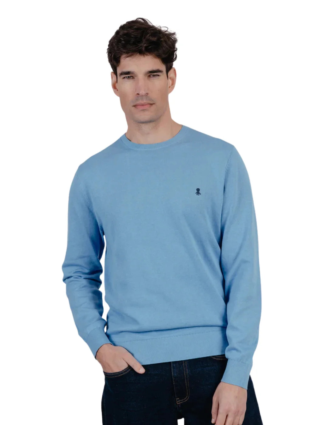 Jersey Logo Bordado elPulpo Azul Lavanda | Bicos de Fío