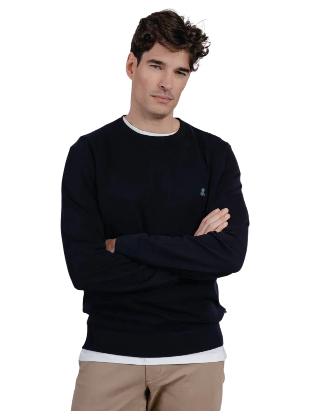 Jersey Logo Bordado El Pulpo Azul Marino Delavé | Bicos de Fío