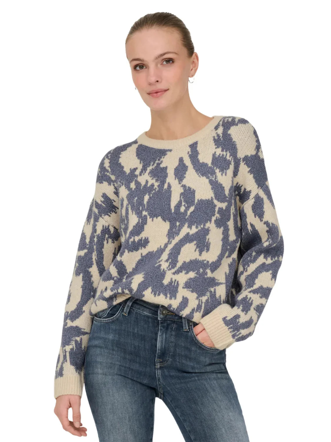 Jersey ONLY Gigi Glitter Azul | Bicos de Fío