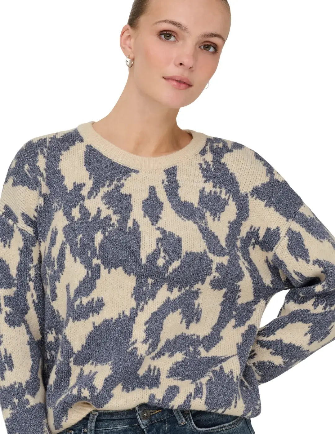 Jersey ONLY Gigi Glitter Azul | Bicos de Fío