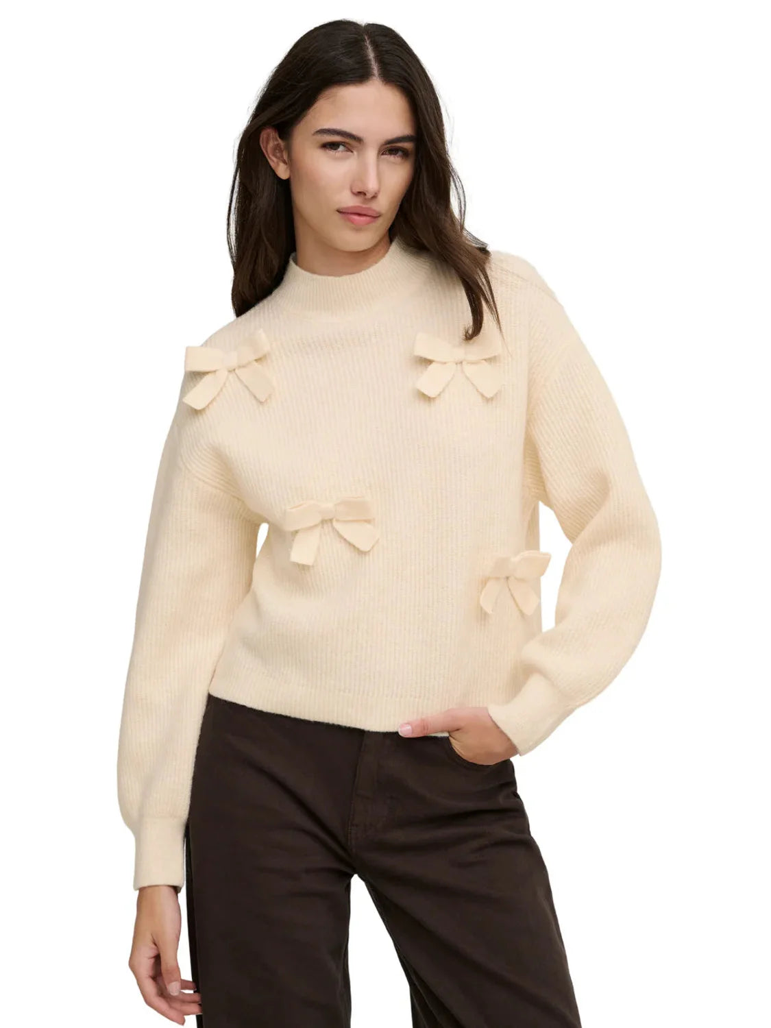 Jersey ONLY Lisa Lazos Beige | Bicos de Fío