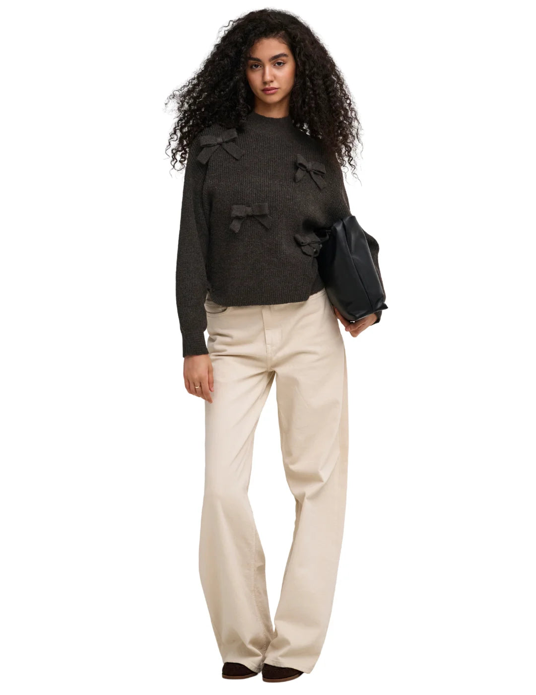 Jersey ONLY Lisa Lazos Marrón | Bicos de Fío