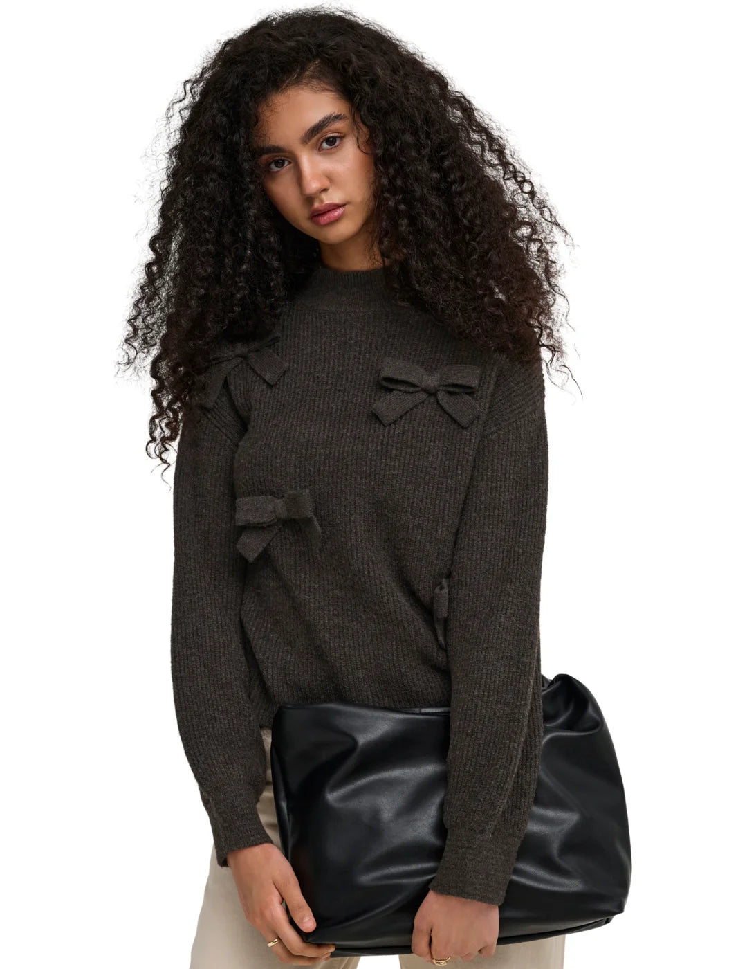 Jersey ONLY Lisa Lazos Marrón | Bicos de Fío