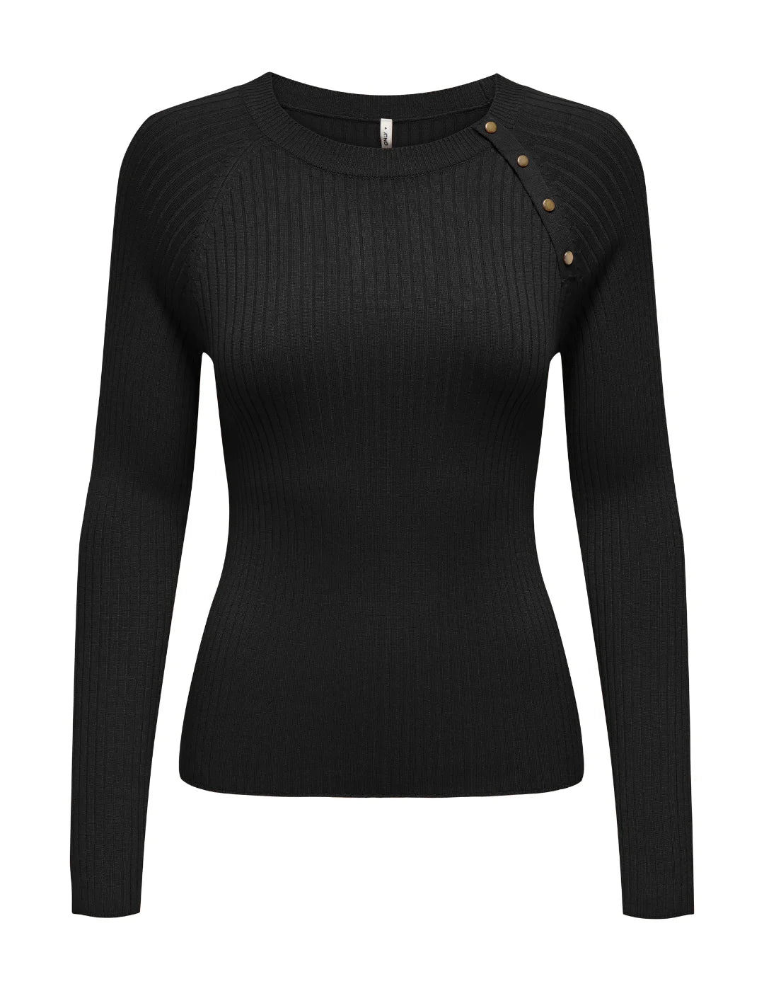 Jersey Canalé Botones Only Onlmeddi Negro | Bicos de Fío