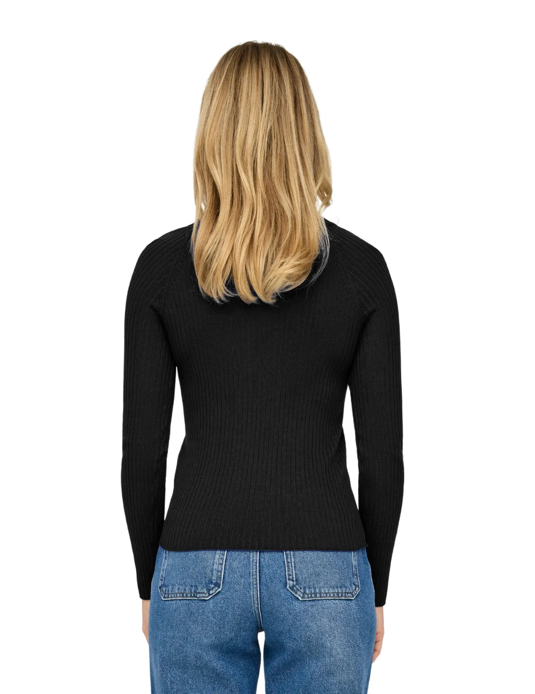 Jersey Canalé Botones Only Onlmeddi Negro | Bicos de Fío