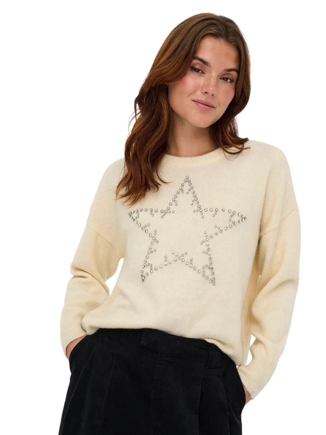 Jersey ONLY Renata Beige | Bicos de Fío