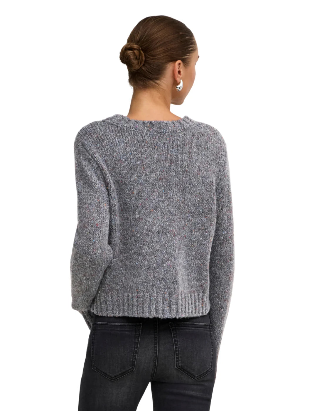 Jersey Cropped ONLY Smilla Love Gris | Bicos de Fío