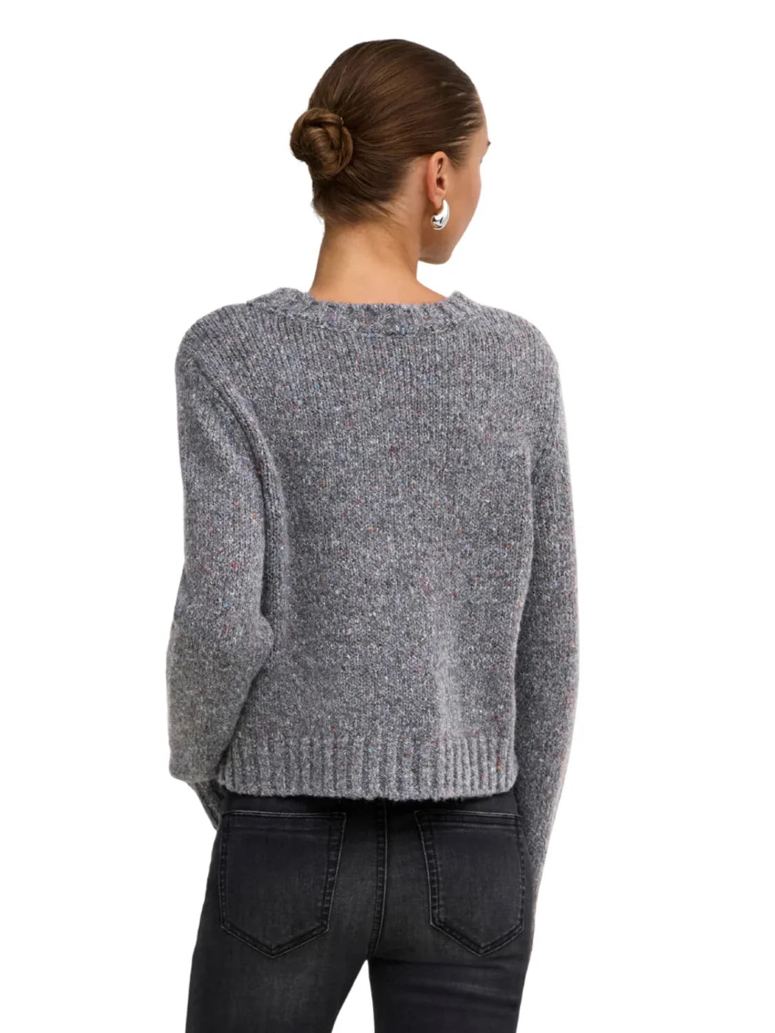 Jersey Cropped ONLY Smilla Love Gris | Bicos de Fío