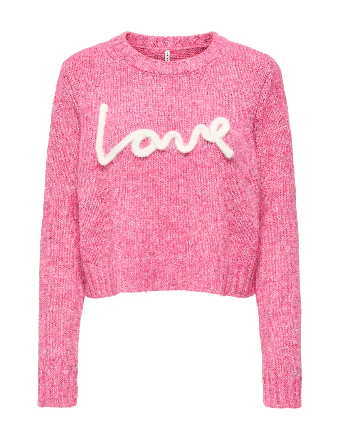 Jersey Cropped ONLY Smilla Love Rosa | Bicos de Fío