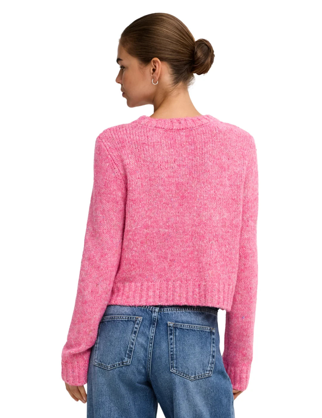 Jersey Cropped ONLY Smilla Love Rosa | Bicos de Fío