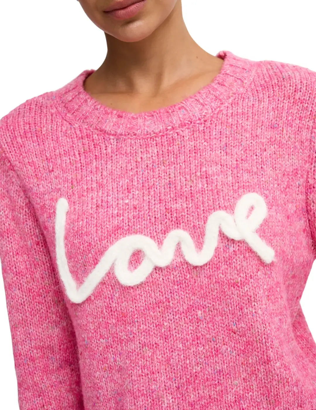 Jersey Cropped ONLY Smilla Love Rosa | Bicos de Fío