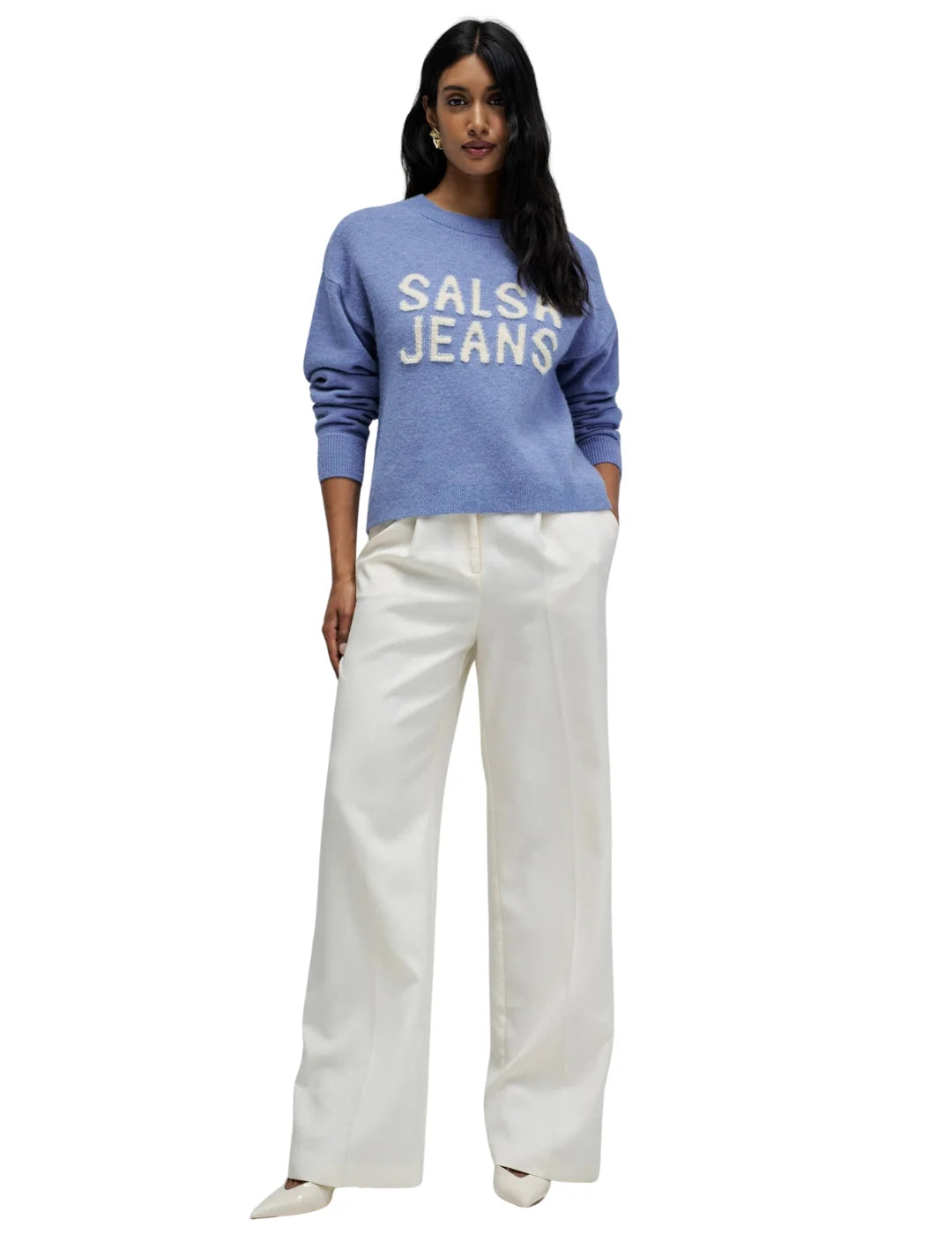 Jersey Branding Relieve Salsa Jeans Azul | Bicos de Fío
